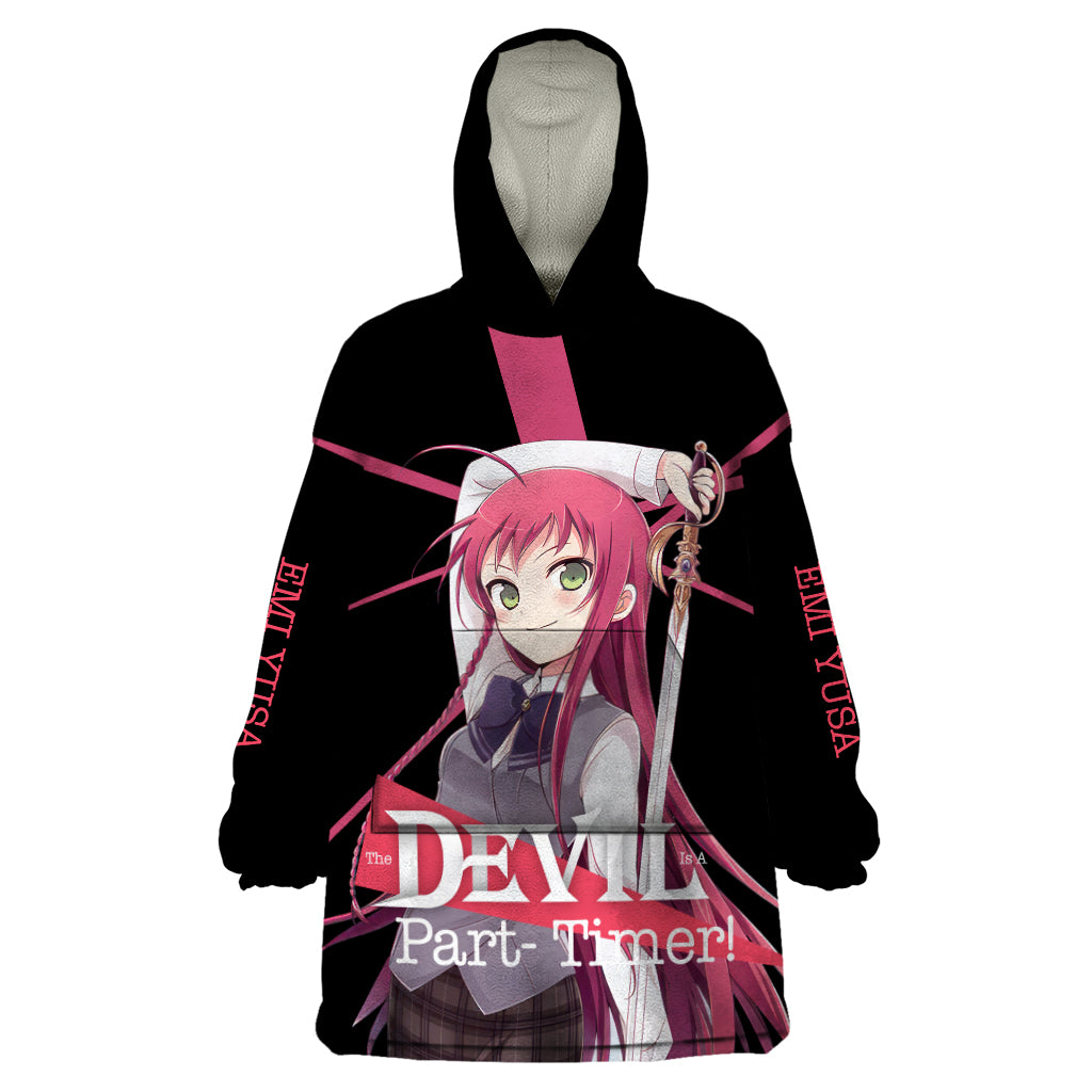 Emi Yusa The Devil Part Timer Wearable Blanket Hoodie Anime Style