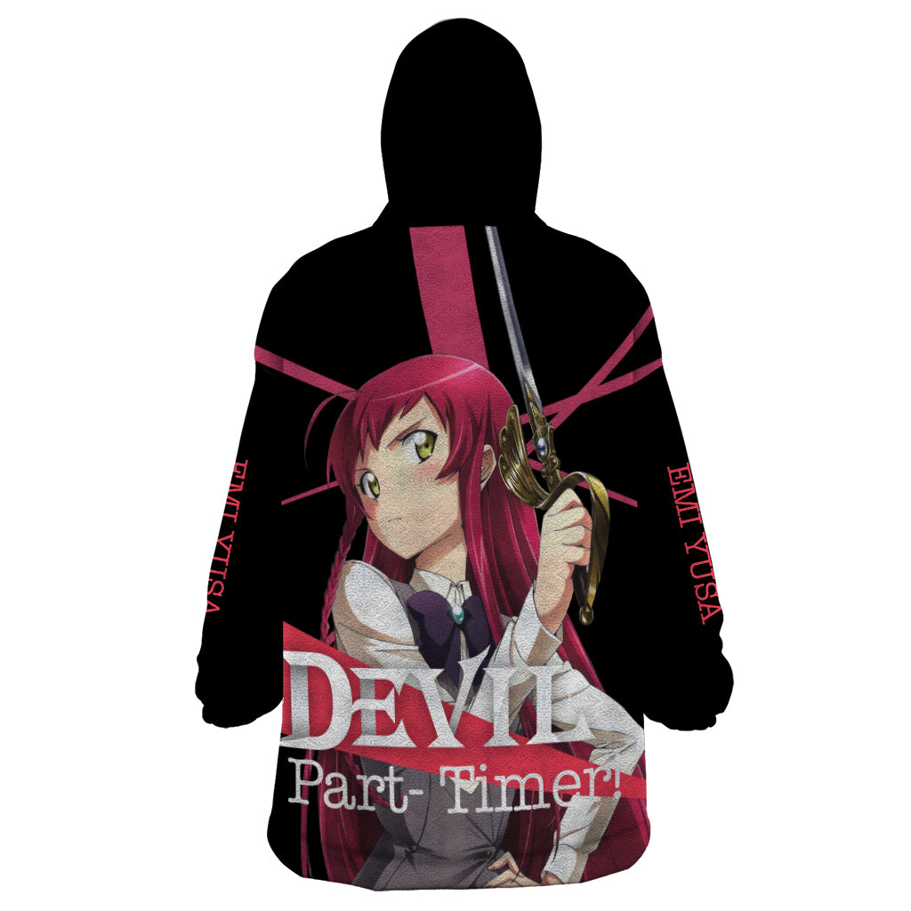Emi Yusa The Devil Part Timer Wearable Blanket Hoodie Anime Style