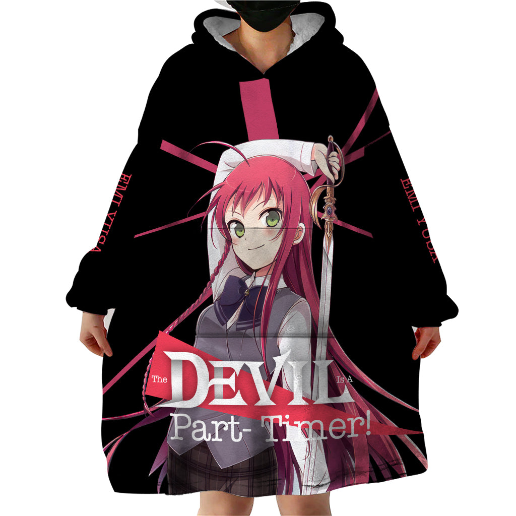 Emi Yusa The Devil Part Timer Wearable Blanket Hoodie Anime Style