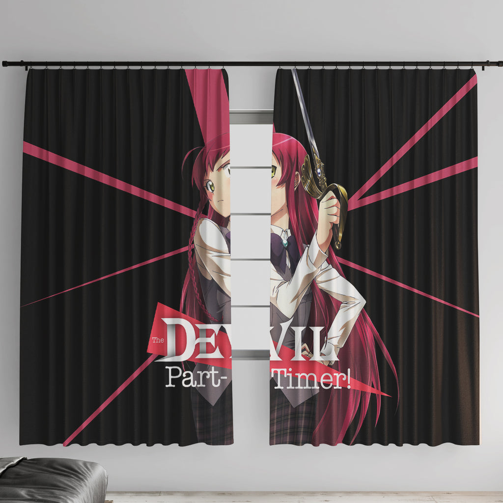 Emi Yusa The Devil Part Timer Window Curtain Anime Style