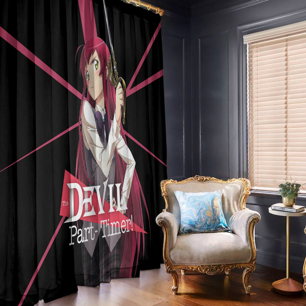 Emi Yusa The Devil Part Timer Window Curtain Anime Style