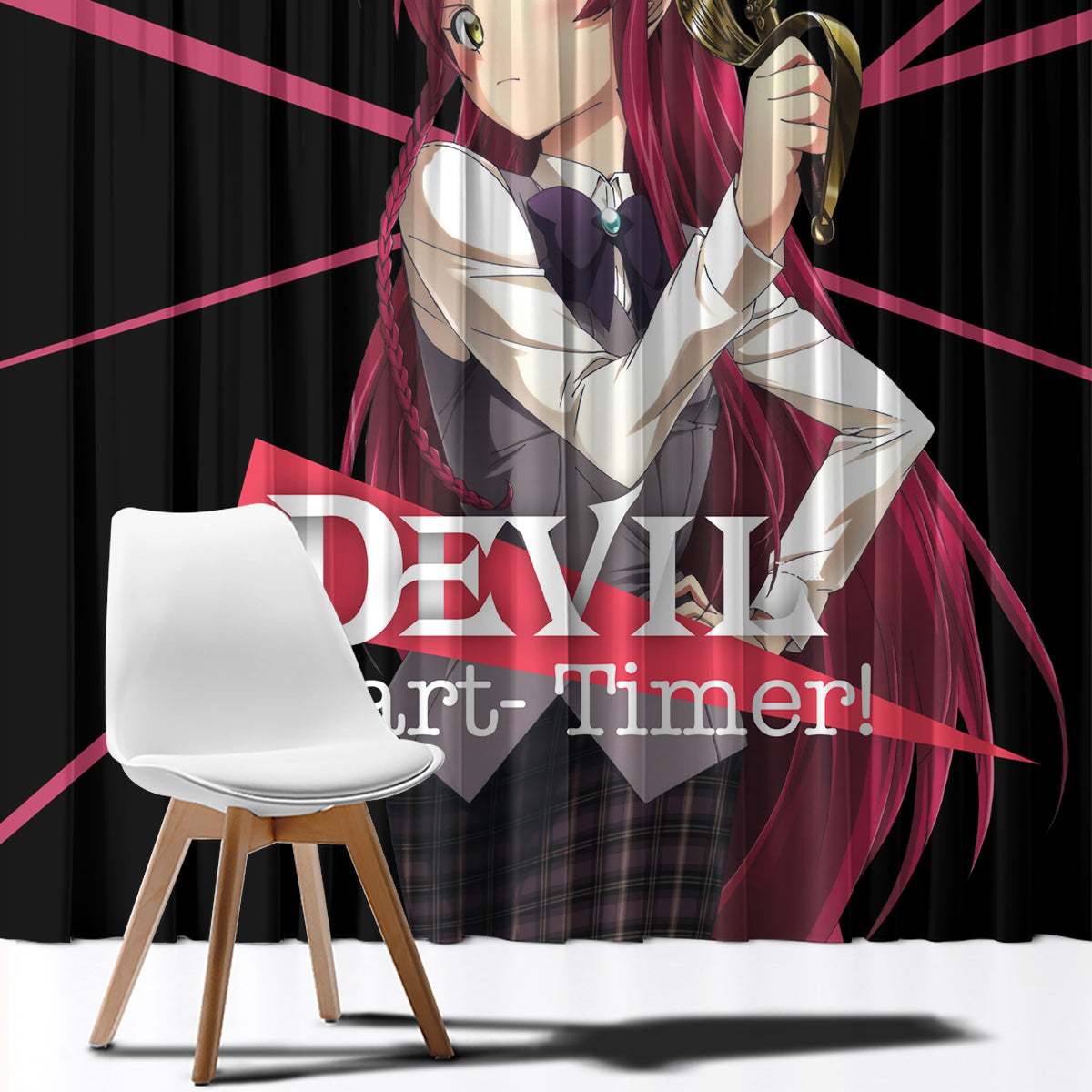 Emi Yusa The Devil Part Timer Window Curtain Anime Style