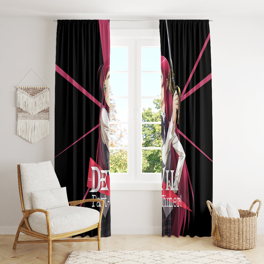 Emi Yusa The Devil Part Timer Window Curtain Anime Style