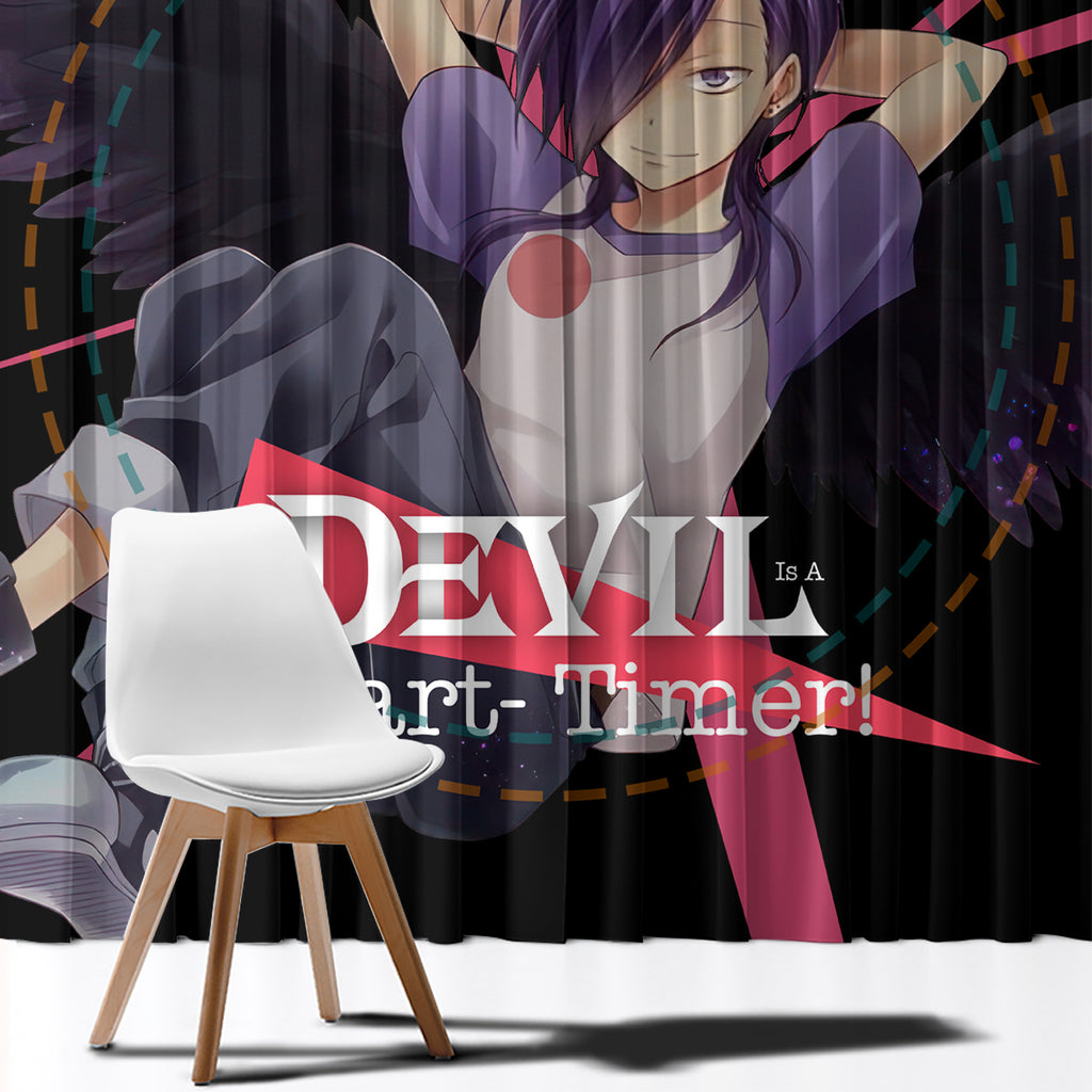 Hanzo Urushihara The Devil Part Timer Window Curtain Anime Style