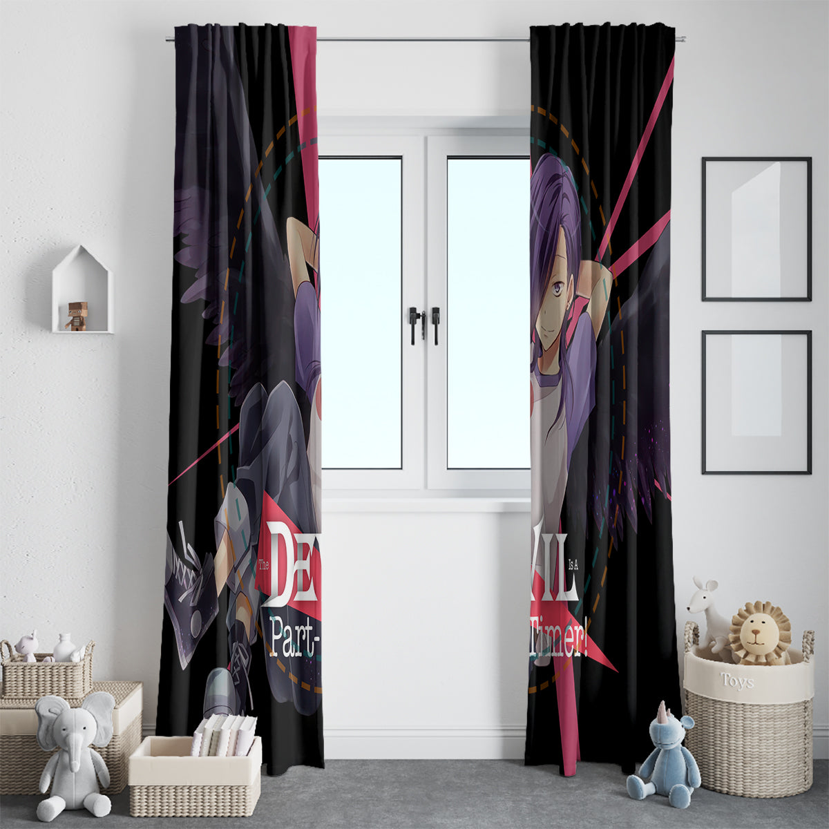 Hanzo Urushihara The Devil Part Timer Window Curtain Anime Style
