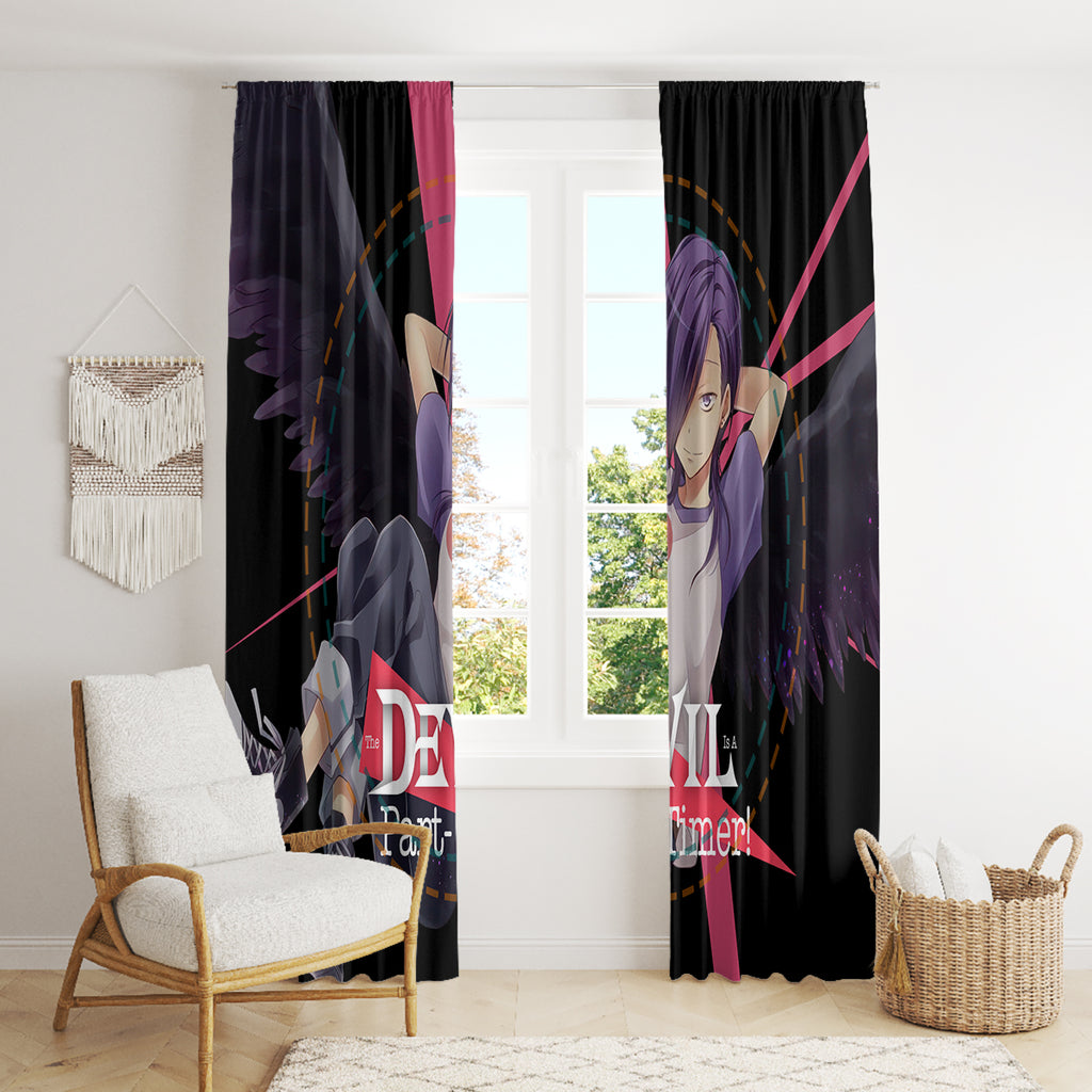 Hanzo Urushihara The Devil Part Timer Window Curtain Anime Style