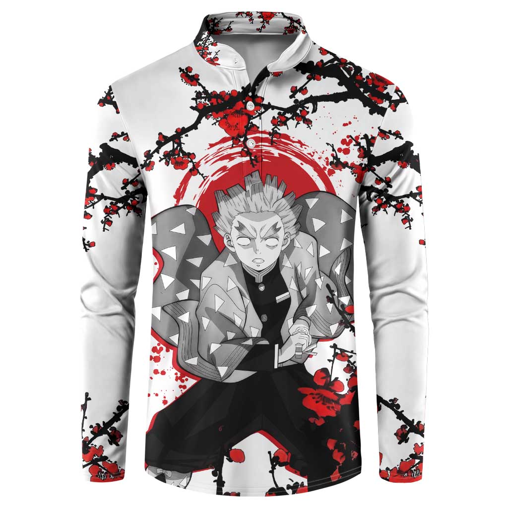 Zenitsu Agatsuma - Demon Slayer Button Sweatshirt Anime Japan Style