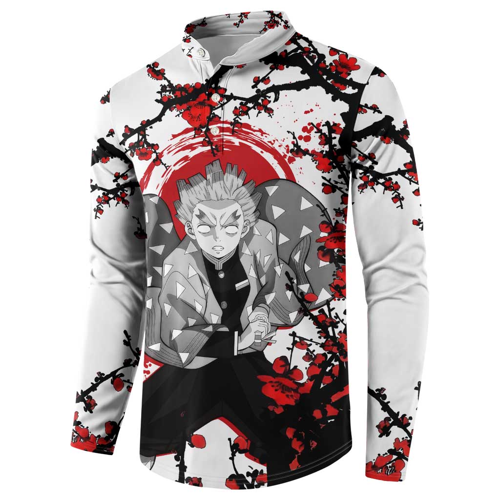Zenitsu Agatsuma - Demon Slayer Button Sweatshirt Anime Japan Style