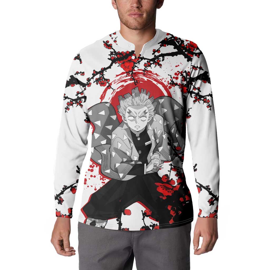Zenitsu Agatsuma - Demon Slayer Button Sweatshirt Anime Japan Style