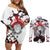 Zenitsu Agatsuma - Demon Slayer Couples Matching Off Shoulder Short Dress and Long Sleeve Button Shirt Anime Japan Style