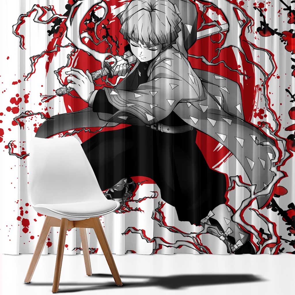 Zenitsu Agatsuma - Demon Slayer Window Curtain Anime Japan Style
