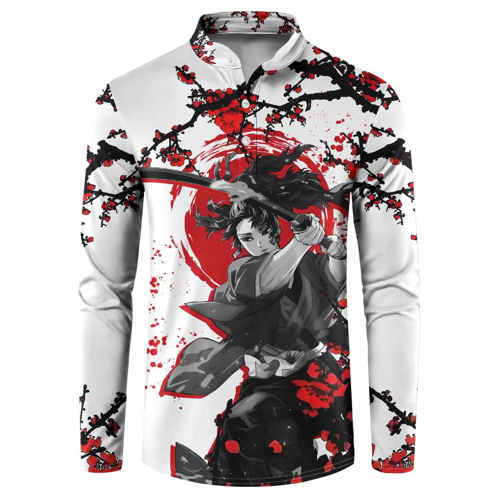 Yoriichi Tsugikuni - Demon Slayer Button Sweatshirt Anime Japan Style