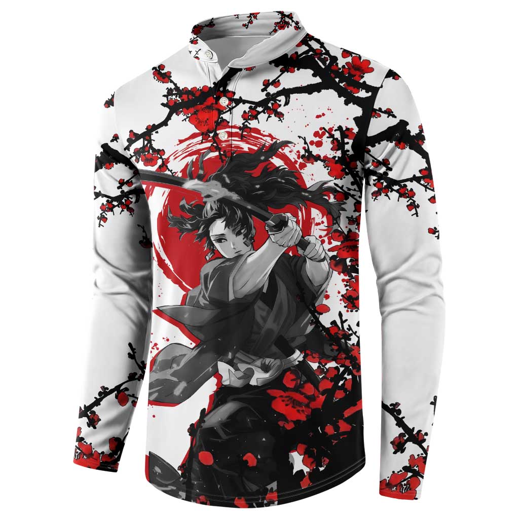 Yoriichi Tsugikuni - Demon Slayer Button Sweatshirt Anime Japan Style