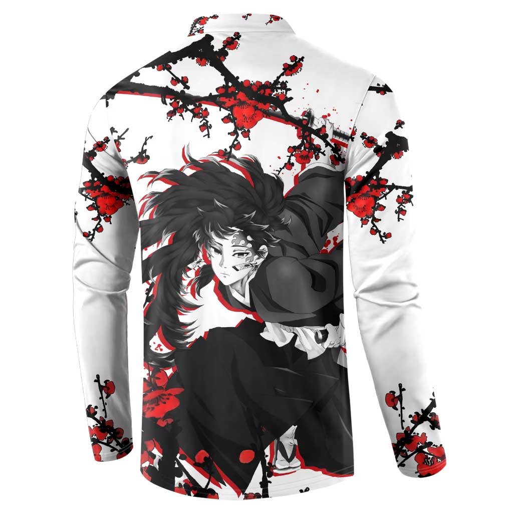 Yoriichi Tsugikuni - Demon Slayer Button Sweatshirt Anime Japan Style