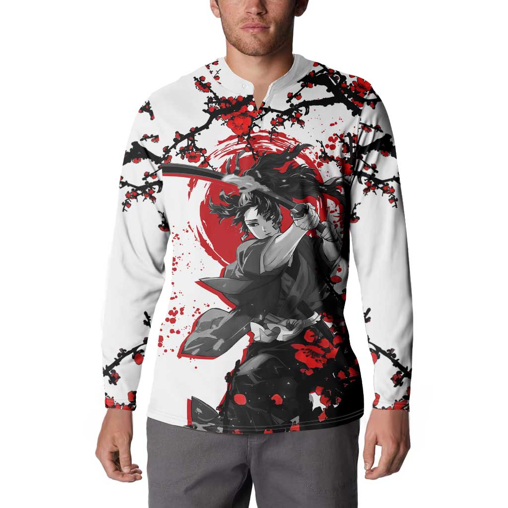 Yoriichi Tsugikuni - Demon Slayer Button Sweatshirt Anime Japan Style