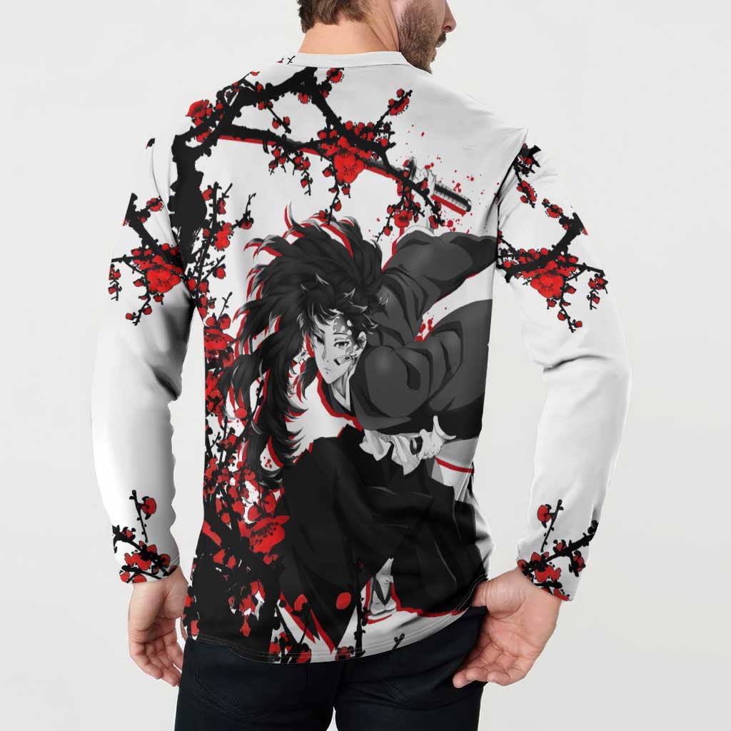 Yoriichi Tsugikuni - Demon Slayer Button Sweatshirt Anime Japan Style