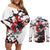 Yoriichi Tsugikuni - Demon Slayer Couples Matching Off Shoulder Short Dress and Long Sleeve Button Shirt Anime Japan Style