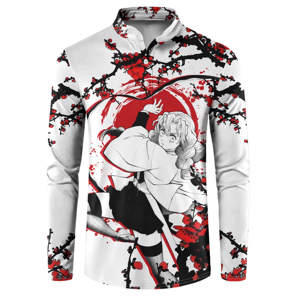 Mitsuri Kanroji - Demon Slayer Button Sweatshirt Anime Japan Style