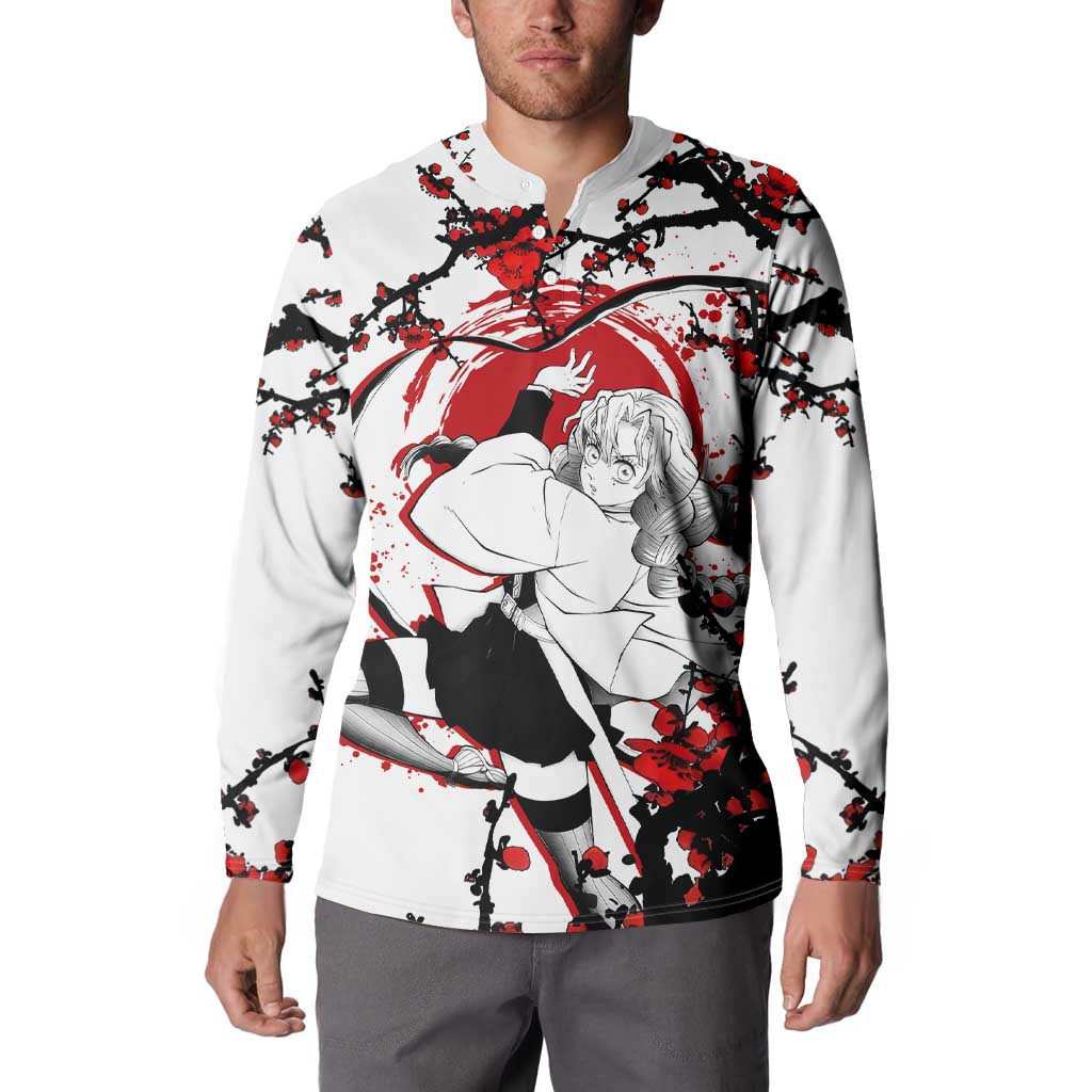 Mitsuri Kanroji - Demon Slayer Button Sweatshirt Anime Japan Style