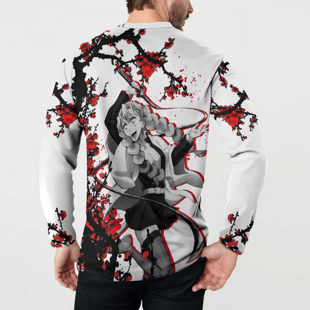 Mitsuri Kanroji - Demon Slayer Button Sweatshirt Anime Japan Style