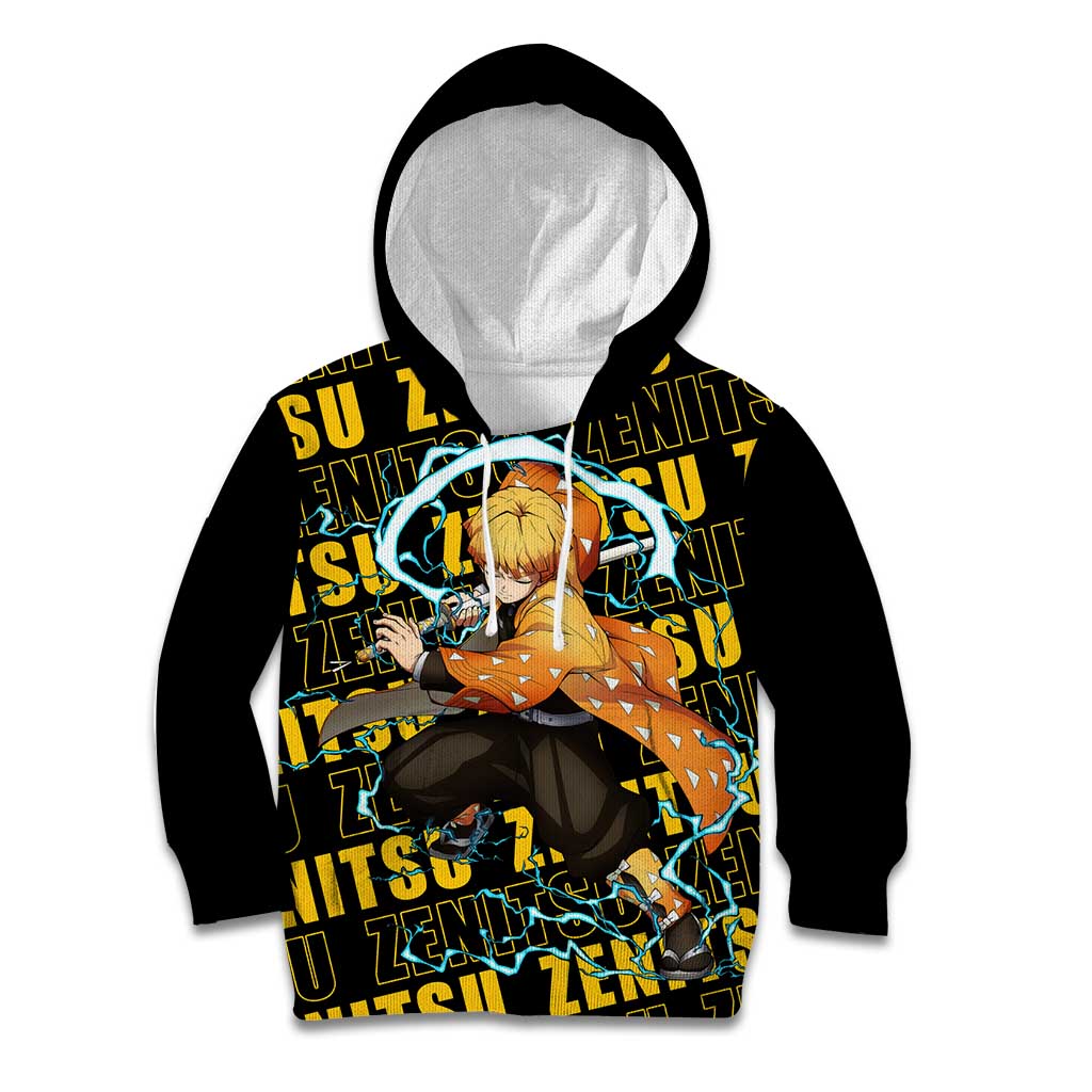 Zenitsu Agatsuma - Demon Slayer Kid Hoodie Anime Style