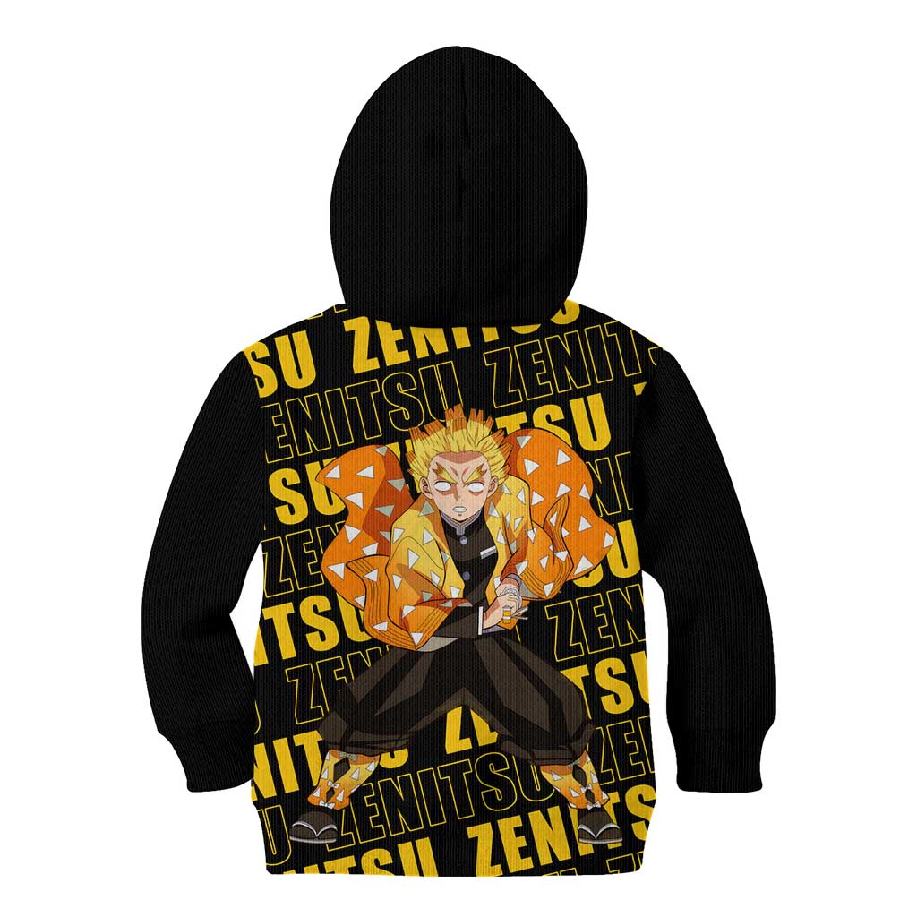 Zenitsu Agatsuma - Demon Slayer Kid Hoodie Anime Style