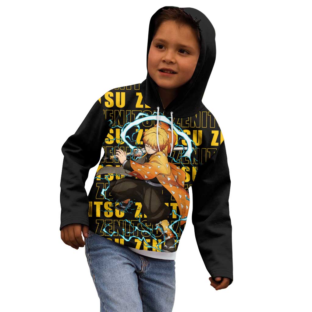 Zenitsu Agatsuma - Demon Slayer Kid Hoodie Anime Style