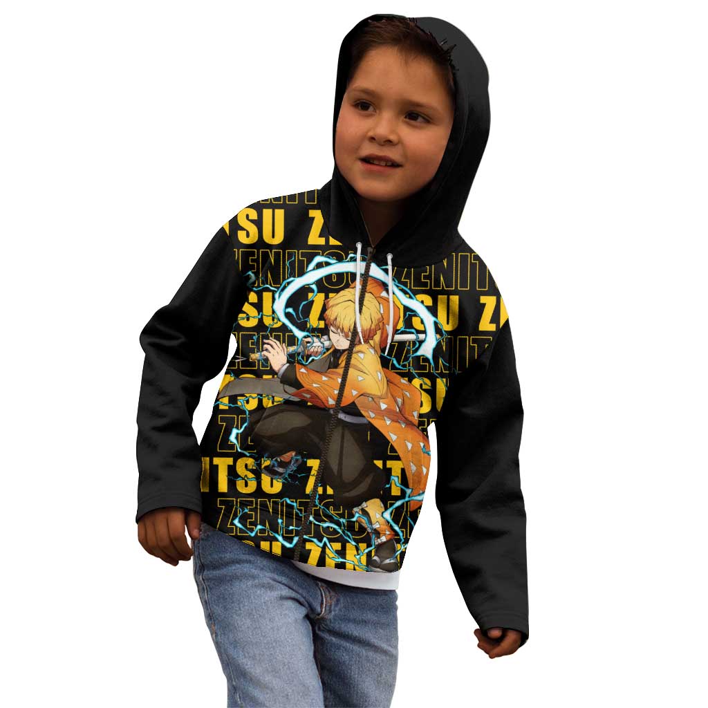 Zenitsu Agatsuma - Demon Slayer Kid Hoodie Anime Style