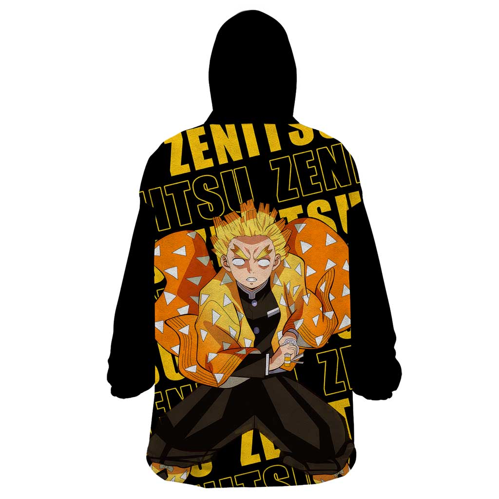 Zenitsu Agatsuma - Demon Slayer Wearable Blanket Hoodie Anime Style