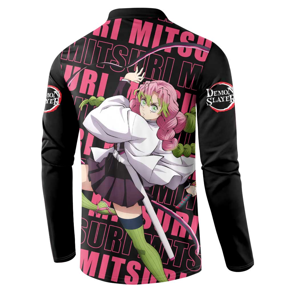 Mitsuri Kanroji - Demon Slayer Button Sweatshirt Anime Style