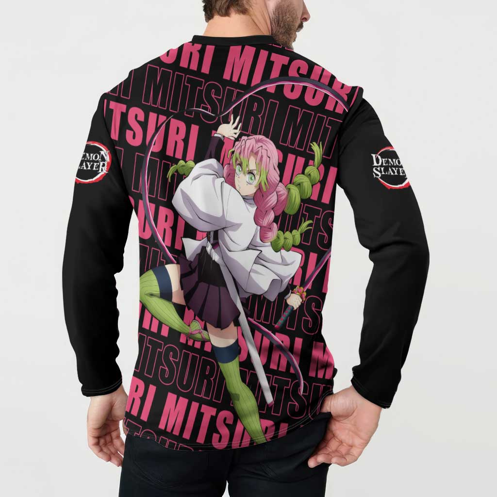 Mitsuri Kanroji - Demon Slayer Button Sweatshirt Anime Style