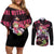 Mitsuri Kanroji - Demon Slayer Couples Matching Off Shoulder Short Dress and Long Sleeve Button Shirt Anime Style