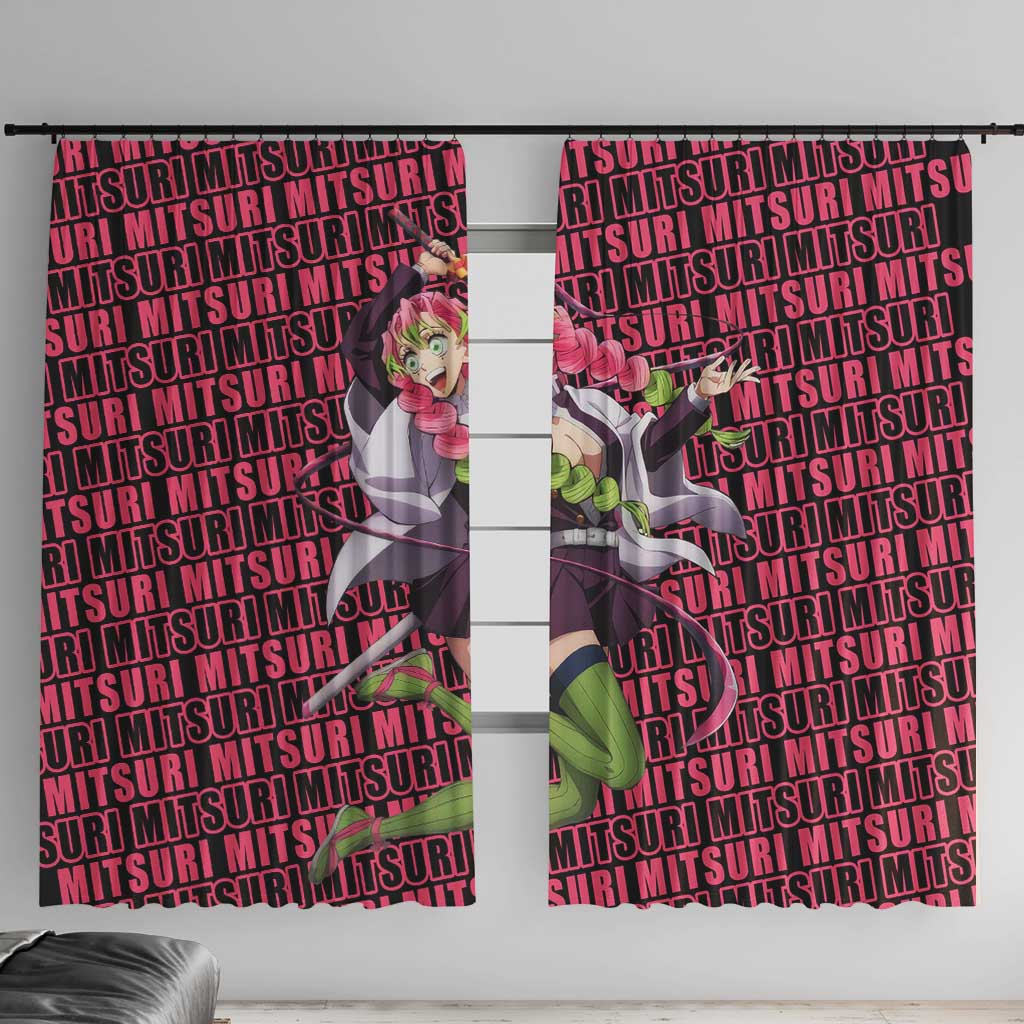 Mitsuri Kanroji - Demon Slayer Window Curtain Anime Style
