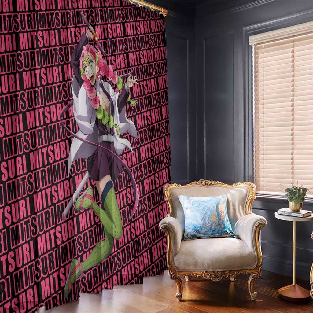 Mitsuri Kanroji - Demon Slayer Window Curtain Anime Style