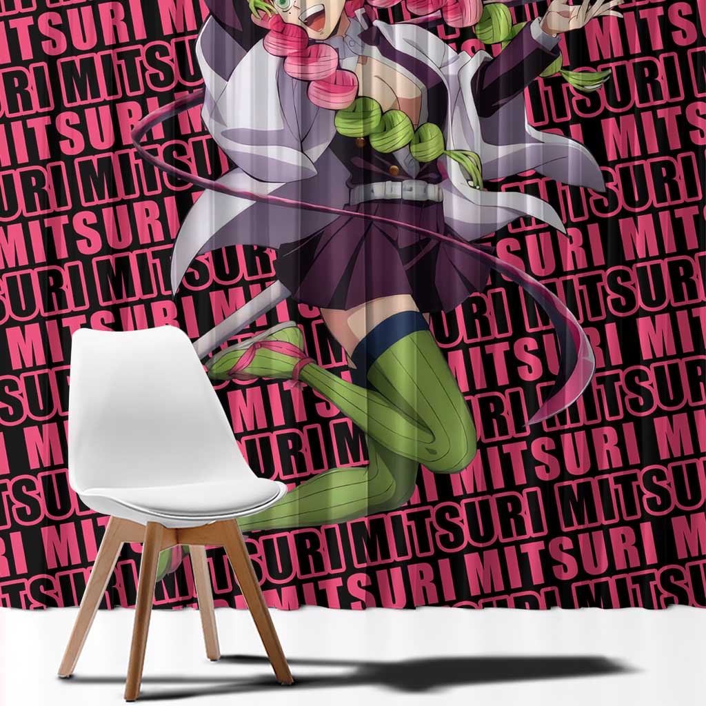 Mitsuri Kanroji - Demon Slayer Window Curtain Anime Style
