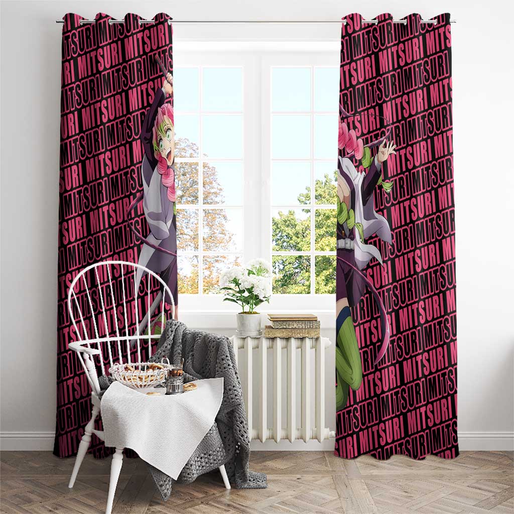 Mitsuri Kanroji - Demon Slayer Window Curtain Anime Style