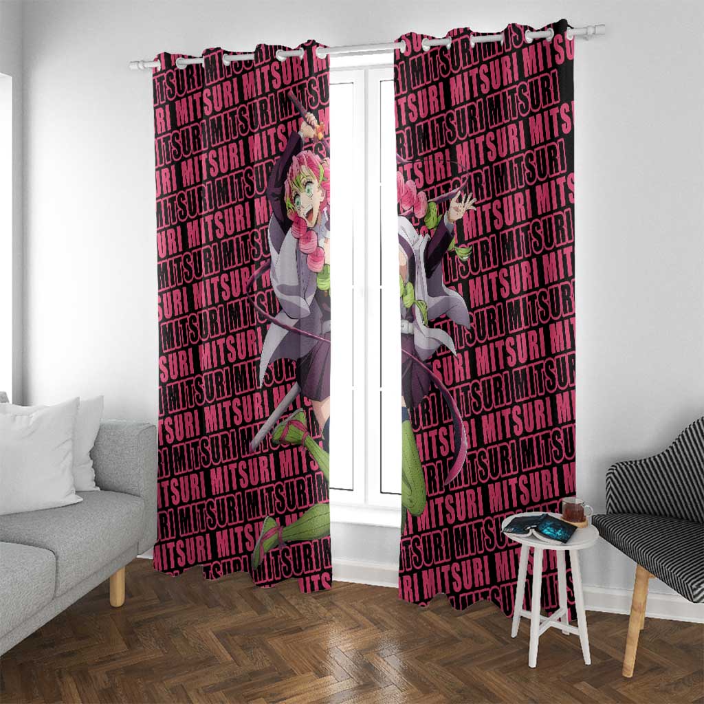 Mitsuri Kanroji - Demon Slayer Window Curtain Anime Style