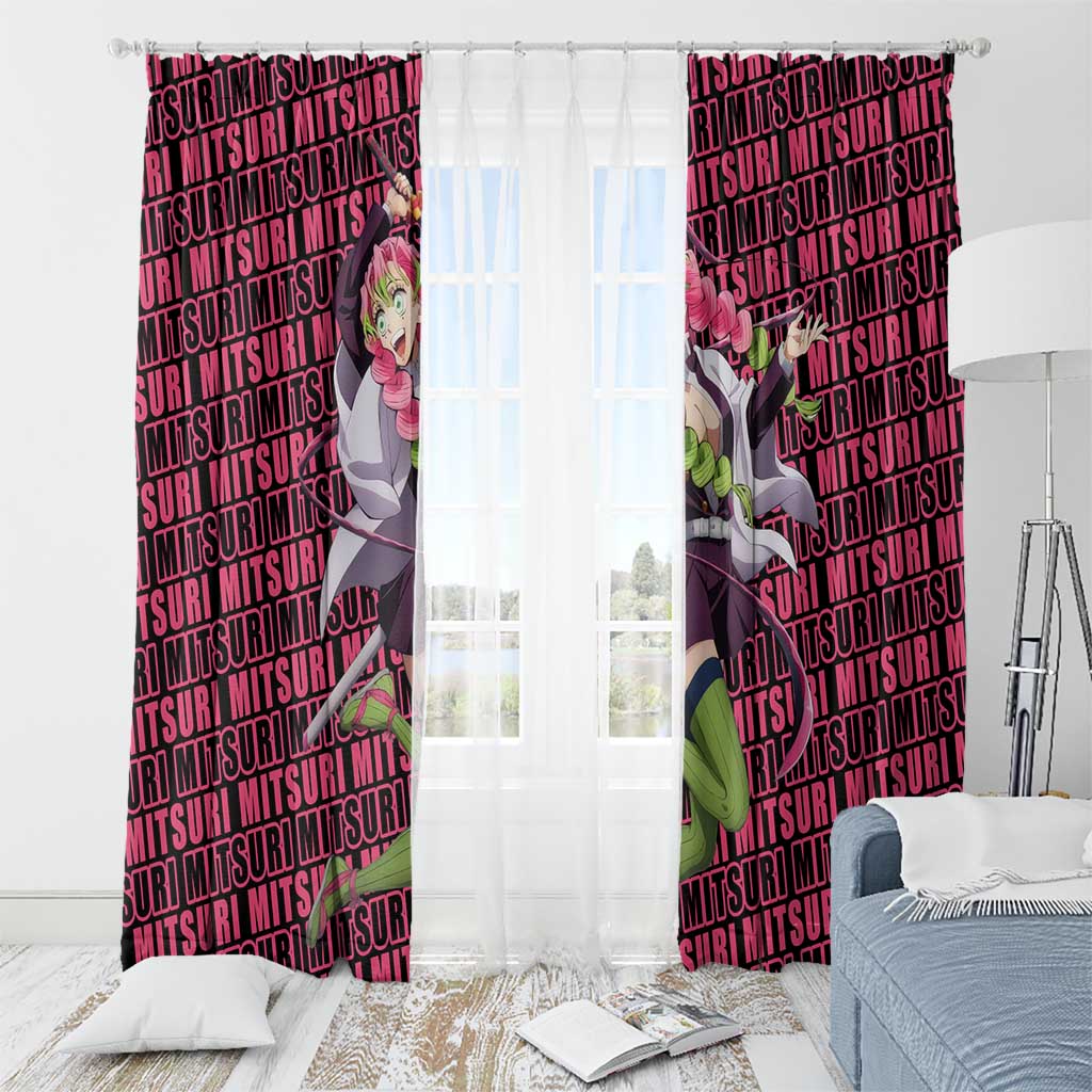 Mitsuri Kanroji - Demon Slayer Window Curtain Anime Style