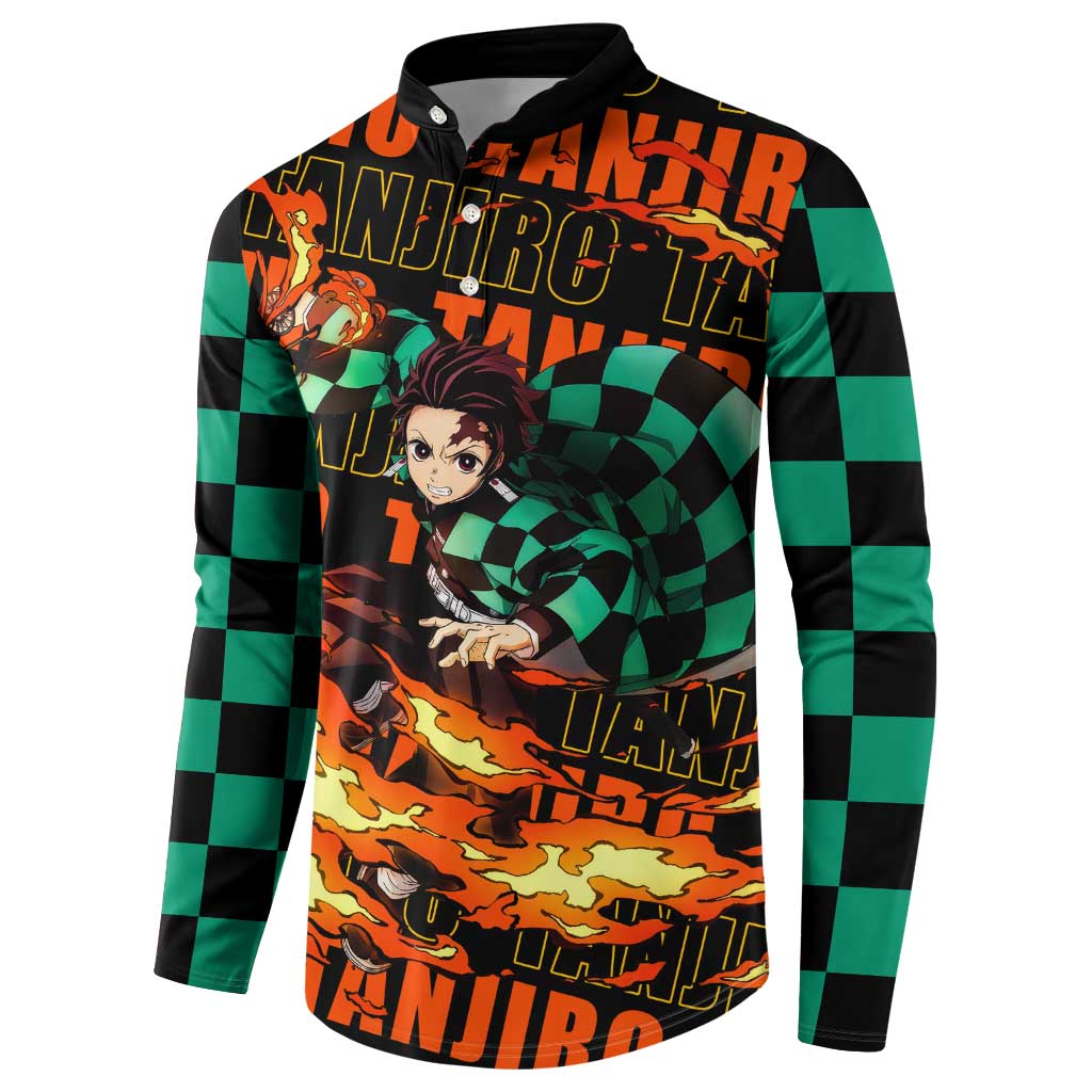 Tanjiro Kamado - Demon Slayer Button Sweatshirt Anime Style