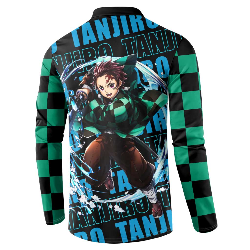 Tanjiro Kamado - Demon Slayer Button Sweatshirt Anime Style