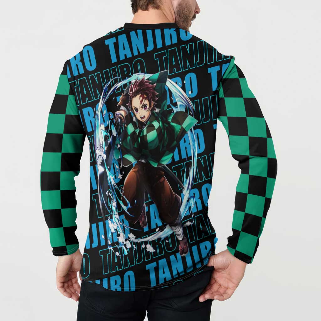 Tanjiro Kamado - Demon Slayer Button Sweatshirt Anime Style