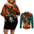 Tanjiro Kamado - Demon Slayer Couples Matching Off Shoulder Short Dress and Long Sleeve Button Shirt Anime Style