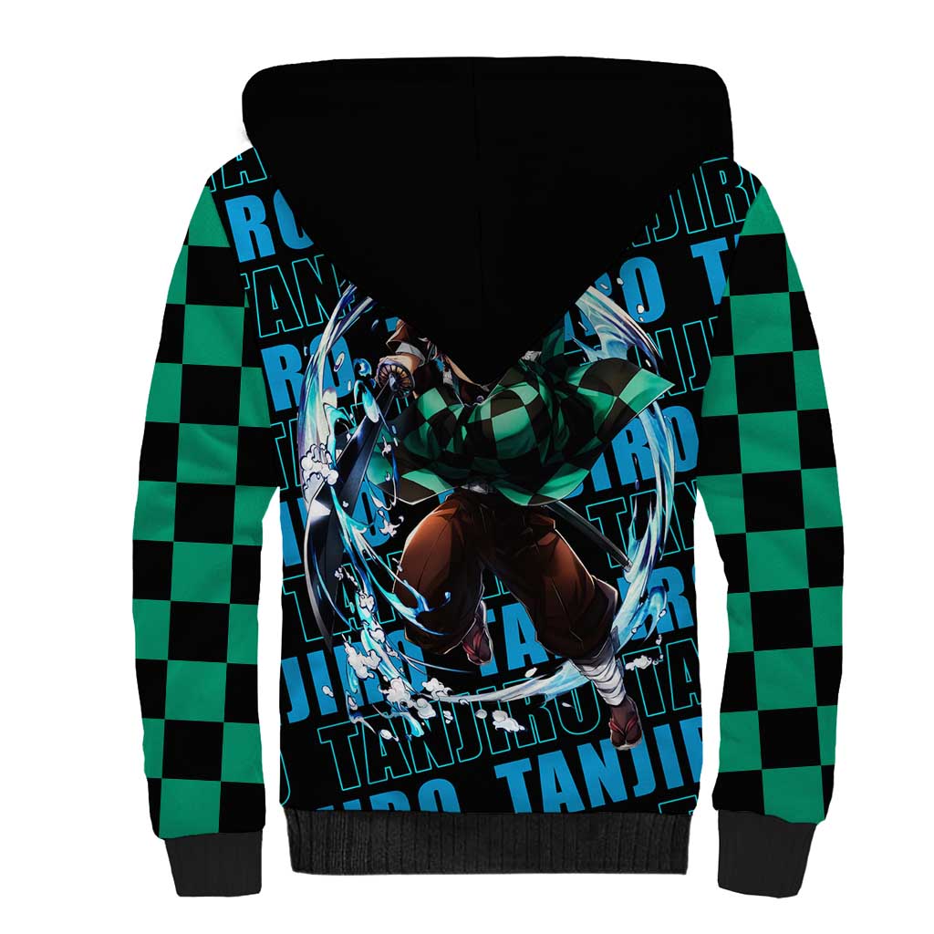 Tanjiro Kamado - Demon Slayer Sherpa Hoodie Anime Style