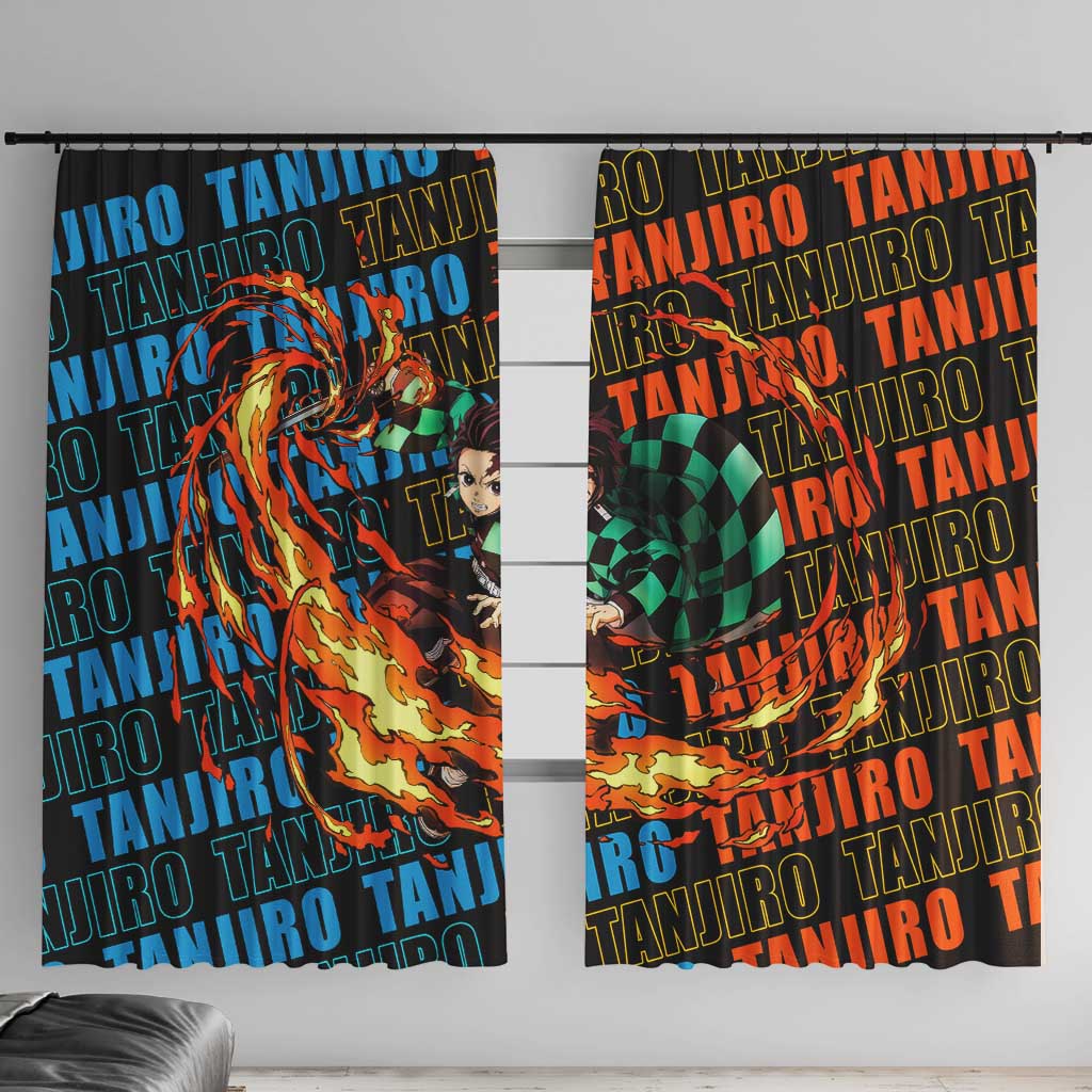 Tanjiro Kamado - Demon Slayer Window Curtain Anime Style