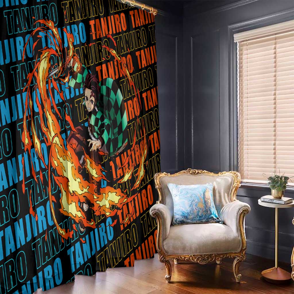 Tanjiro Kamado - Demon Slayer Window Curtain Anime Style