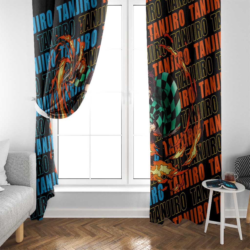 Tanjiro Kamado - Demon Slayer Window Curtain Anime Style
