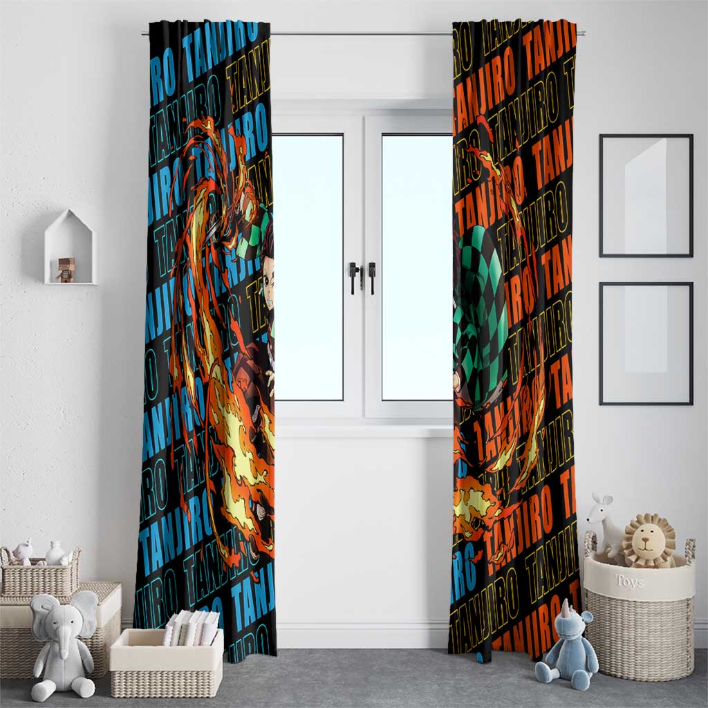 Tanjiro Kamado - Demon Slayer Window Curtain Anime Style