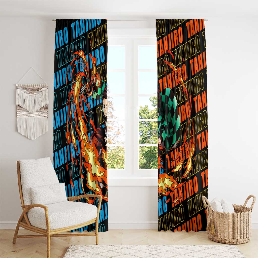 Tanjiro Kamado - Demon Slayer Window Curtain Anime Style