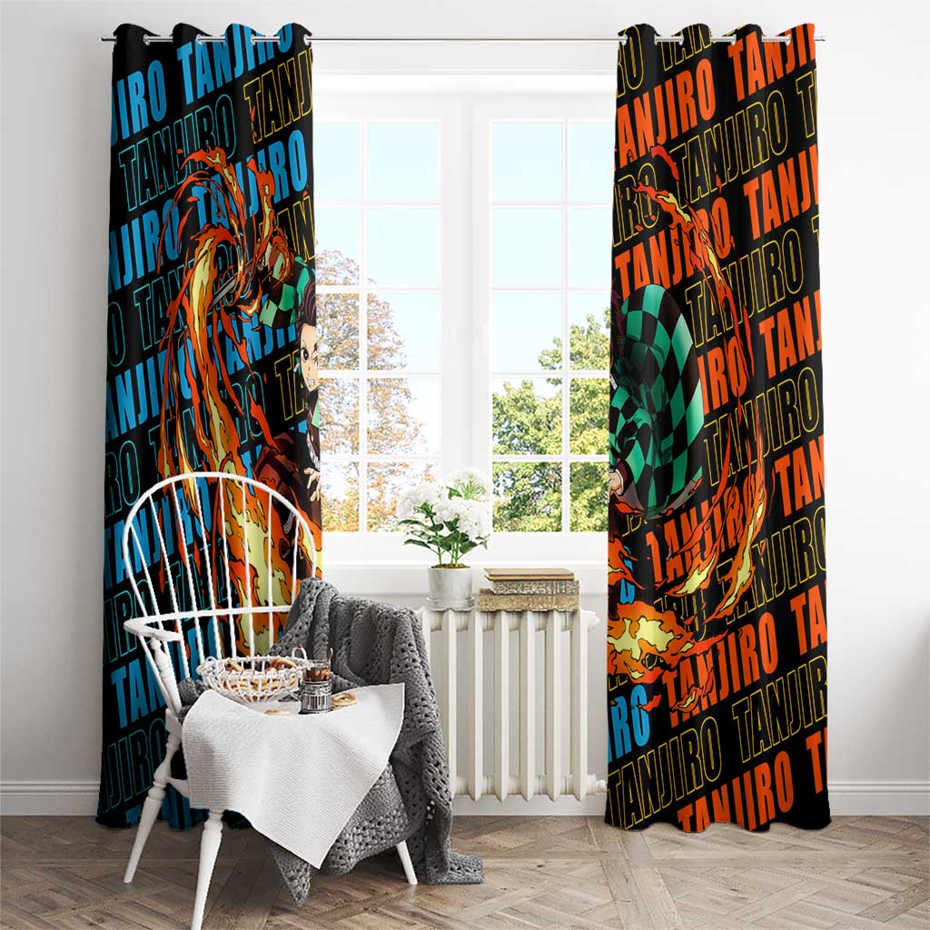 Tanjiro Kamado - Demon Slayer Window Curtain Anime Style