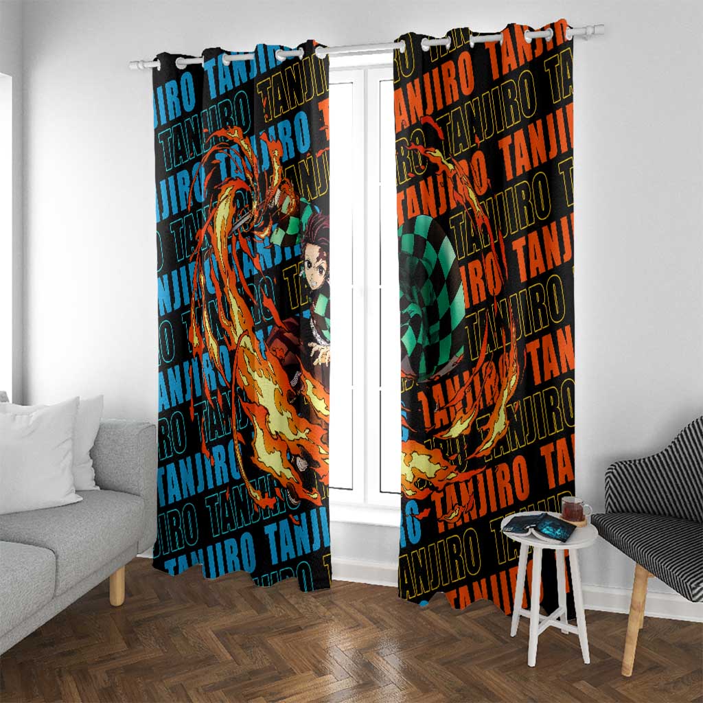 Tanjiro Kamado - Demon Slayer Window Curtain Anime Style